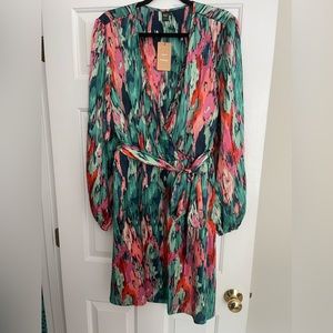 NWT SHEIN Frenchy Faux Wrap Dress